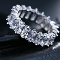 Luxury Cubic Zirconia Rings For Women Fashion Red Blue Copper Plated Finger Rings Zircon Statement Wholesale Bulk Jewelry 2021
