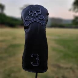 SKULL Golf Woods Headcovers Covers For Driver Fairway Putter 135H Clubs Set Heads PU Leather Unisex