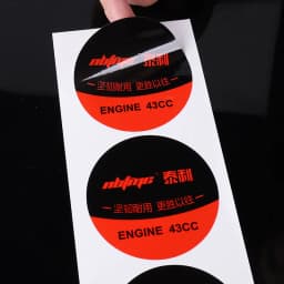 Customized Rectangle Orange Packing Sticker Coated Paper Barcode Adhesive Labels Printing Self Seal Package Labels Matte