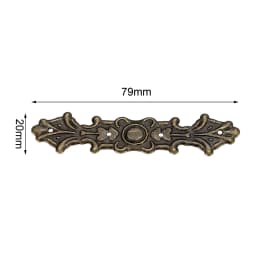 10Pcs Antique Bronze Iron Corners w/screw Decor Wood Jewelry Box Desk Guard Wine Case Embellishments Album Scrapbook 79*20mm