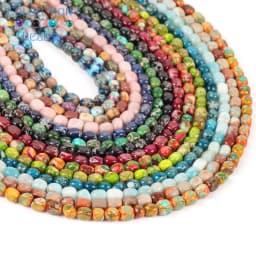 5x5x7mm Natural Stone Sea Sediment Jaspers Flat Irregular Turquoises Loose Beads For Jewelry Making DIY Bracelet Accessories