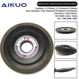 4" 5" 6" Bakelite Resin Tapered Diamond Grinding Wheel Abrasive Disc for Carbide Hard Steel