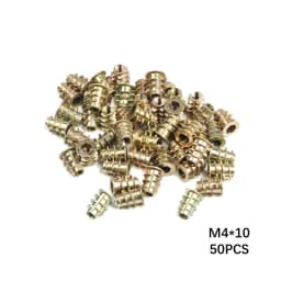 50Pcs Zinc Alloy Thread For Wood Insert Nut M4 M5 M6 M8 Flanged Hex Drive Head Furniture Nuts Kit Bolts and Nuts