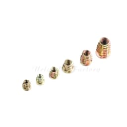 50Pcs Zinc Alloy Thread For Wood Insert Nut M4 M5 M6 M8 Flanged Hex Drive Head Furniture Nuts Kit Bolts and Nuts