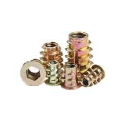50Pcs Zinc Alloy Thread For Wood Insert Nut M4 M5 M6 M8 Flanged Hex Drive Head Furniture Nuts Kit Bolts and Nuts