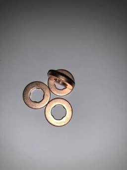 4pcs for Bosch Common Rail Diesel Injector Nozzle Copper Washer Seals Solid Flat Ring Gasket Rings Spacer Washers 15x7.3x3mm