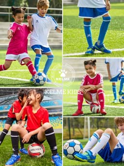 KELME Kid Soccer Socks Football Stockings Training Competition Basketball Over Knee High Breathable Sports Socks 8101WZ3001