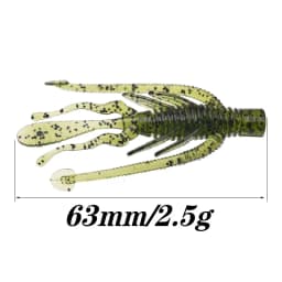10Pcs Crazy Flapper Shrimp Silicone Soft Bait 63mm 2.5g Fishy Smell With Salt Fishing Lures Artificial Bass Peche Gear Tackle