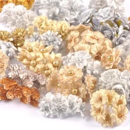 2 Bouquet Mini Golden/Silver Artificial Plant Flowers Christmas Wedding Cake Gift Box DIY Wreath Deco Supplies cp3091