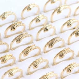 10pcs/lot Men Retro Punk Snake Rings For Women Antique Siver Color Opening Adjustable Jewelry Party Gifts