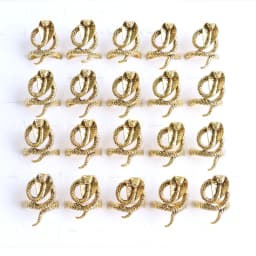 10pcs/lot Men Retro Punk Snake Rings For Women Antique Siver Color Opening Adjustable Jewelry Party Gifts
