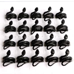 10pcs/lot Men Retro Punk Snake Rings For Women Antique Siver Color Opening Adjustable Jewelry Party Gifts