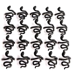 10pcs/lot Men Retro Punk Snake Rings For Women Antique Siver Color Opening Adjustable Jewelry Party Gifts