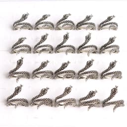 10pcs/lot Men Retro Punk Snake Rings For Women Antique Siver Color Opening Adjustable Jewelry Party Gifts