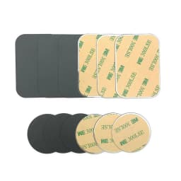 1/3/5pc Thin Metal Plate For Magnetic Car Phone Holder Iron Sheet Sticker Disk For Magnet Phone Stand Mount Round Retangle Black