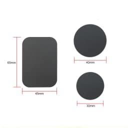 1/3/5pc Thin Metal Plate For Magnetic Car Phone Holder Iron Sheet Sticker Disk For Magnet Phone Stand Mount Round Retangle Black