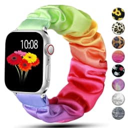 Scrunchie Strap for Apple watch band 44mm 40mm 41mm 45mm 38 42mm 49mm Elastic Nylon bracelet iWatch series 3 6 se 7 8 9 ultra 2