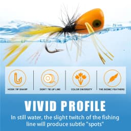 5Pcs Bass Foam floating Popper Jig head Fly Fishing Lure Topwater Panfish Bluegill Bugs Assorted Poppers Artificial Bait Tackle