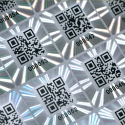 2.5x2.5cm Silver laser Stickers with QR Code Authentic Security seal Holographic warranty void stickers Secure anti-fake label
