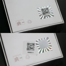 2.5x2.5cm Silver laser Stickers with QR Code Authentic Security seal Holographic warranty void stickers Secure anti-fake label