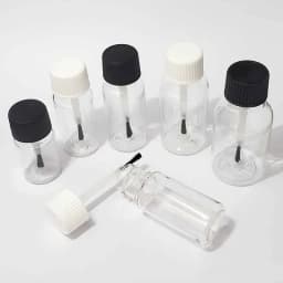 5/10Pcs 5ml 10ml 15ml 20ml 30ml Plastic Nail Polish Bottles Empty Cosmetic Containers Clear Liquid Sample Bottle With Brush