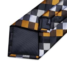 New Fashion Plaid Men's Tie Set High Quality 8cm Width Neck Tie Handkerchief Cufflinks Business Wedding Tie Gift For Men