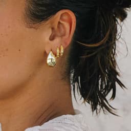 Pave Micro Crystal North Star Hoop Earrings Punk 925 Sterling Silver Ear Needle Twist Gold Earrings For Women Minimalist Jewelry