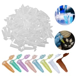 300pcs~50pcs Mixed Color Plastic Centrifugal Test Tube Sample 1.5ml Vial With Snap Cap For Samples Use For Lab Equipment