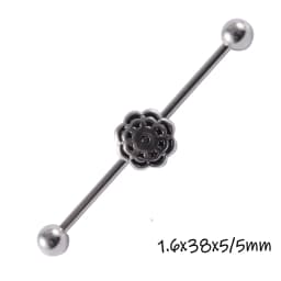1PC Surgical Steel Industrial Barbell Ring Women Men Snake Straight Cartilage Earring Helix Unisex Ear Body Piercing Jewelry 14G