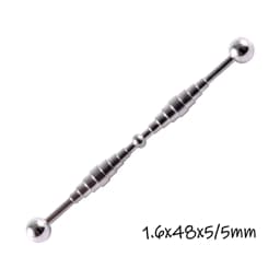 1PC Surgical Steel Industrial Barbell Ring Women Men Snake Straight Cartilage Earring Helix Unisex Ear Body Piercing Jewelry 14G
