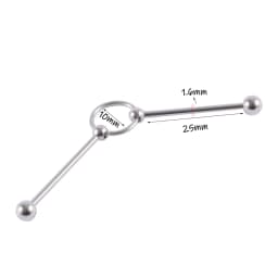 1PC Surgical Steel Industrial Barbell Ring Women Men Snake Straight Cartilage Earring Helix Unisex Ear Body Piercing Jewelry 14G