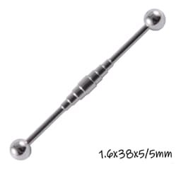 1PC Surgical Steel Industrial Barbell Ring Women Men Snake Straight Cartilage Earring Helix Unisex Ear Body Piercing Jewelry 14G