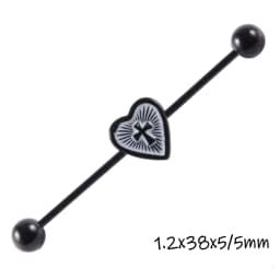 1PC Surgical Steel Industrial Barbell Ring Women Men Snake Straight Cartilage Earring Helix Unisex Ear Body Piercing Jewelry 14G