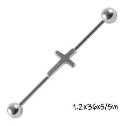 1PC Surgical Steel Industrial Barbell Ring Women Men Snake Straight Cartilage Earring Helix Unisex Ear Body Piercing Jewelry 14G