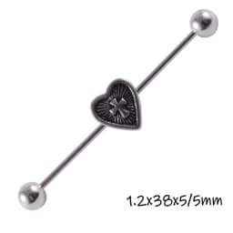 1PC Surgical Steel Industrial Barbell Ring Women Men Snake Straight Cartilage Earring Helix Unisex Ear Body Piercing Jewelry 14G