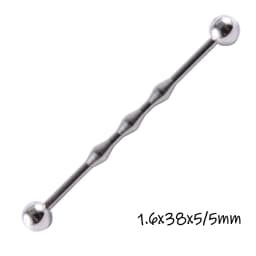 1PC Surgical Steel Industrial Barbell Ring Women Men Snake Straight Cartilage Earring Helix Unisex Ear Body Piercing Jewelry 14G