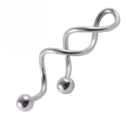 1PC Surgical Steel Industrial Barbell Ring Women Men Snake Straight Cartilage Earring Helix Unisex Ear Body Piercing Jewelry 14G