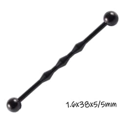 1PC Surgical Steel Industrial Barbell Ring Women Men Snake Straight Cartilage Earring Helix Unisex Ear Body Piercing Jewelry 14G