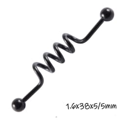 1PC Surgical Steel Industrial Barbell Ring Women Men Snake Straight Cartilage Earring Helix Unisex Ear Body Piercing Jewelry 14G