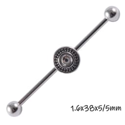 1PC Surgical Steel Industrial Barbell Ring Women Men Snake Straight Cartilage Earring Helix Unisex Ear Body Piercing Jewelry 14G
