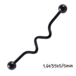 1PC Surgical Steel Industrial Barbell Ring Women Men Snake Straight Cartilage Earring Helix Unisex Ear Body Piercing Jewelry 14G