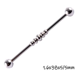 1PC Surgical Steel Industrial Barbell Ring Women Men Snake Straight Cartilage Earring Helix Unisex Ear Body Piercing Jewelry 14G