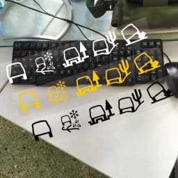 Funny Car Icon Reminder Decal Waterproof Reflective Car Sticker 40cmx6cm