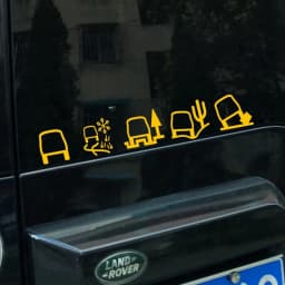 Funny Car Icon Reminder Decal Waterproof Reflective Car Sticker 40cmx6cm
