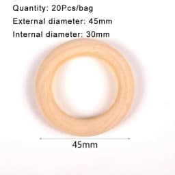 3-100Pcs Natural Wooden Rings 15-100mm Unfinished Solid Smooth Wooden Rings Circle Pendant for Macrame DIY Crafts Jewelry Making