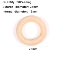 3-100Pcs Natural Wooden Rings 15-100mm Unfinished Solid Smooth Wooden Rings Circle Pendant for Macrame DIY Crafts Jewelry Making