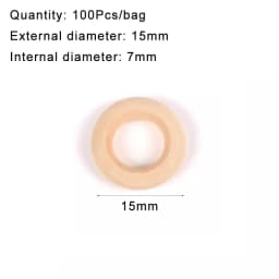 3-100Pcs Natural Wooden Rings 15-100mm Unfinished Solid Smooth Wooden Rings Circle Pendant for Macrame DIY Crafts Jewelry Making
