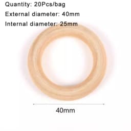 3-100Pcs Natural Wooden Rings 15-100mm Unfinished Solid Smooth Wooden Rings Circle Pendant for Macrame DIY Crafts Jewelry Making