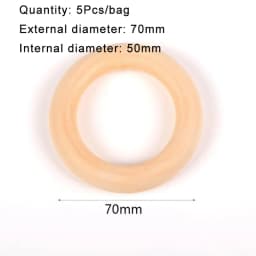 3-100Pcs Natural Wooden Rings 15-100mm Unfinished Solid Smooth Wooden Rings Circle Pendant for Macrame DIY Crafts Jewelry Making