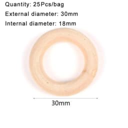 3-100Pcs Natural Wooden Rings 15-100mm Unfinished Solid Smooth Wooden Rings Circle Pendant for Macrame DIY Crafts Jewelry Making